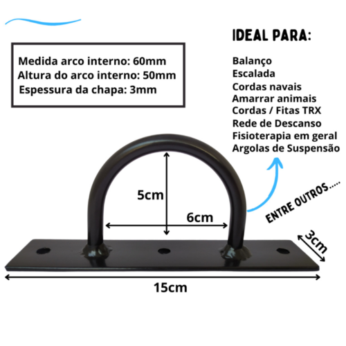 03 - Suporte Trx Columpio Parede Corda Rope Balanço Oferta Com Parafuso